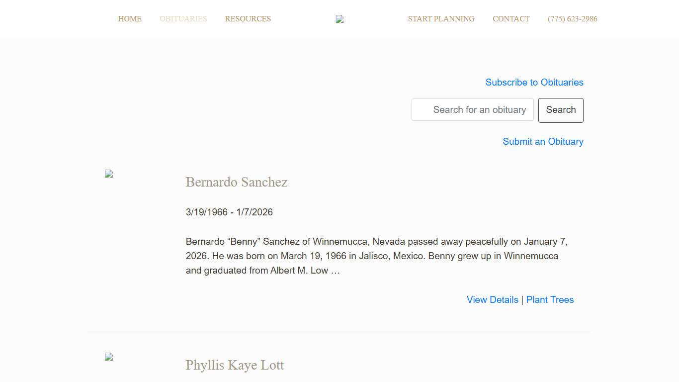 Obituaries at Sonoma Funeral Home in Winnemucca