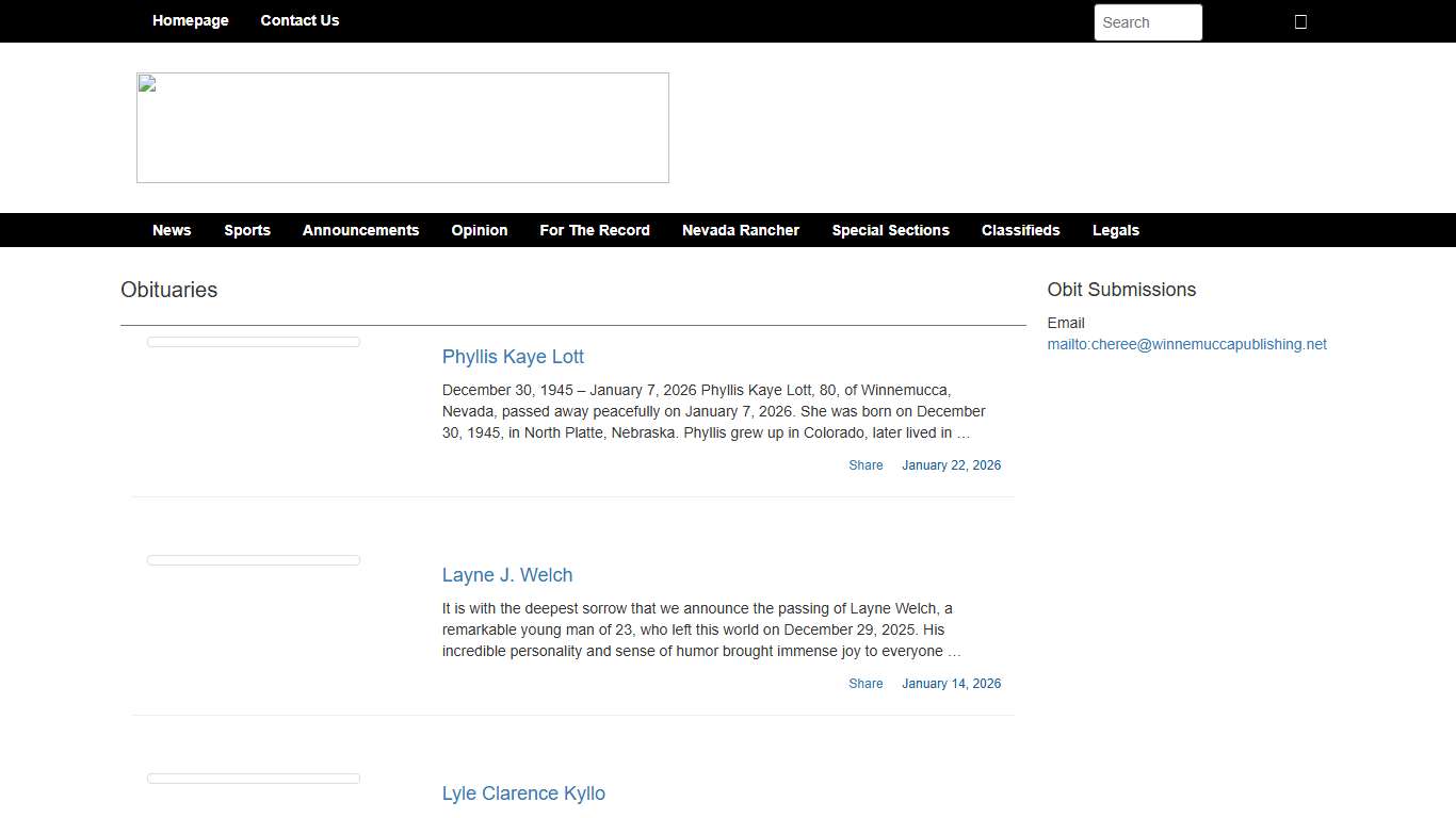 Obituaries Great Basin Sun